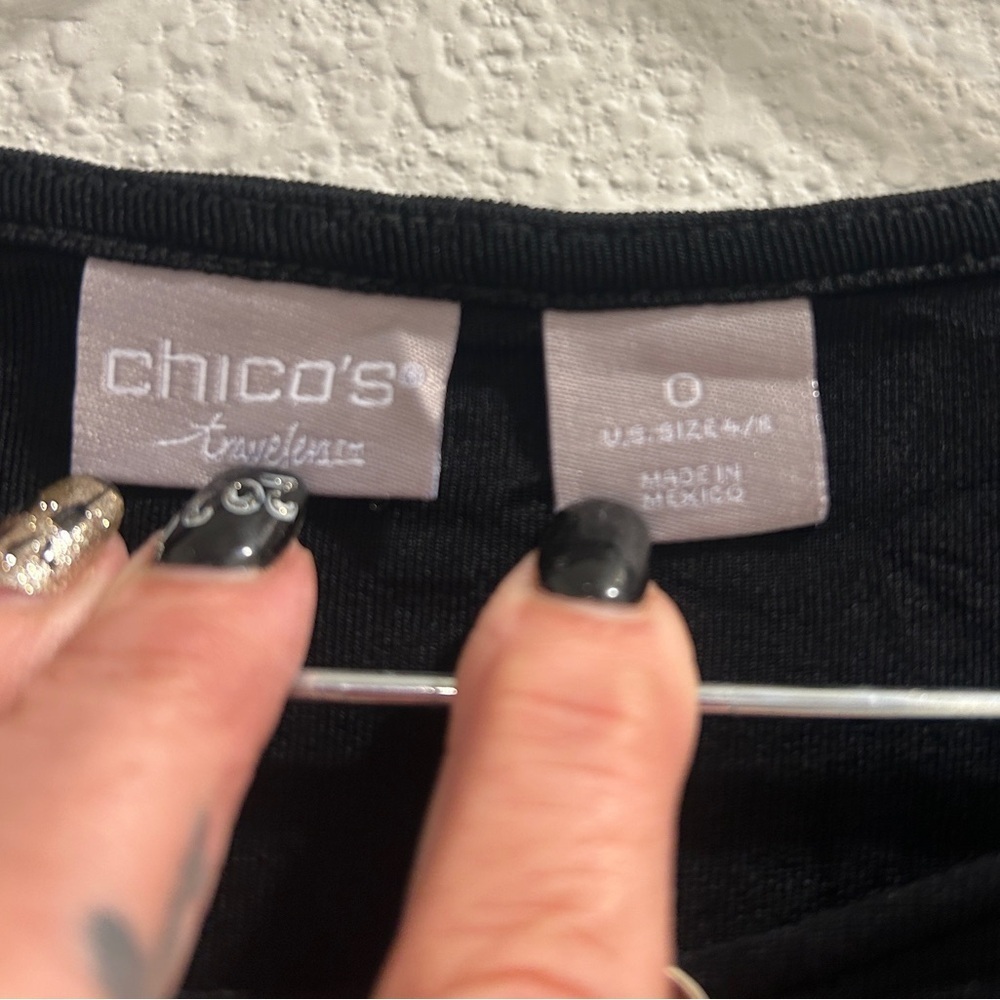 Chico's Classic Black Blouse - Picture 2 of 3